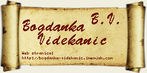 Bogdanka Videkanić vizit kartica